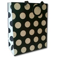 Large Gift Bag - Black Polka Dot (WMGB-9162-2)